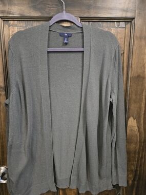 GAP Olive Green Open-Front Cardigan